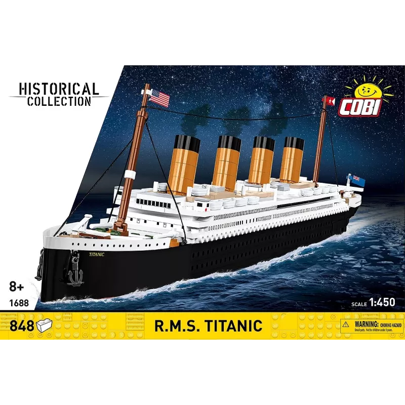 Building Set Cobi R.M.S. Titanic model kit, 848 pieces, collectible ship model