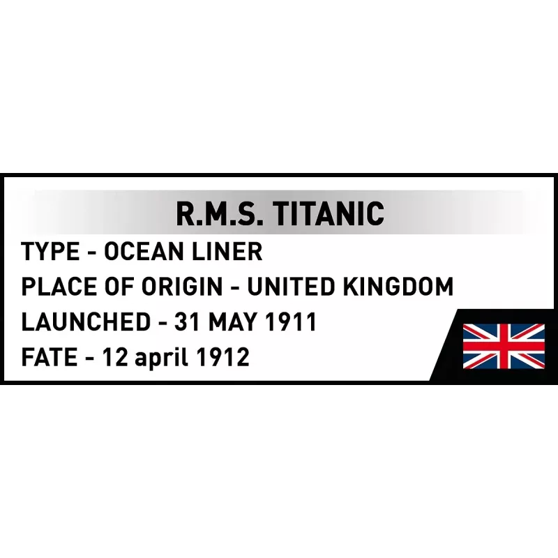 Building Set Cobi R.M.S. Titanic model kit, 848 pieces, collectible ship model