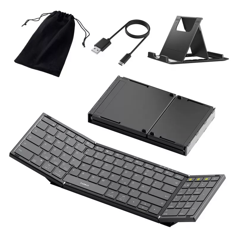 Wireless Bluetooth Full-size Keyboard Inateck N0135 Black — QWERTZ, Scissor Switches