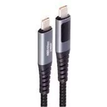 USB-C to USB-C cable ShiverPeaks BS14-59035 USB 2.0 0.5 m, gold-plated contacts, magnetically shielded, Black/Grey