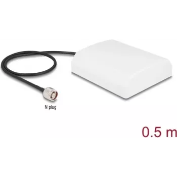Antenna DELOCK 90761 — 2.4 GHz directional WiFi N antenna 8 dBi with N male connector and 50 cm RG-58 cable, white, outdoor