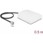 Antenna DELOCK 90761 — 2.4 GHz directional WiFi N antenna 8 dBi with N male connector and 50 cm RG-58 cable, white, outdoor