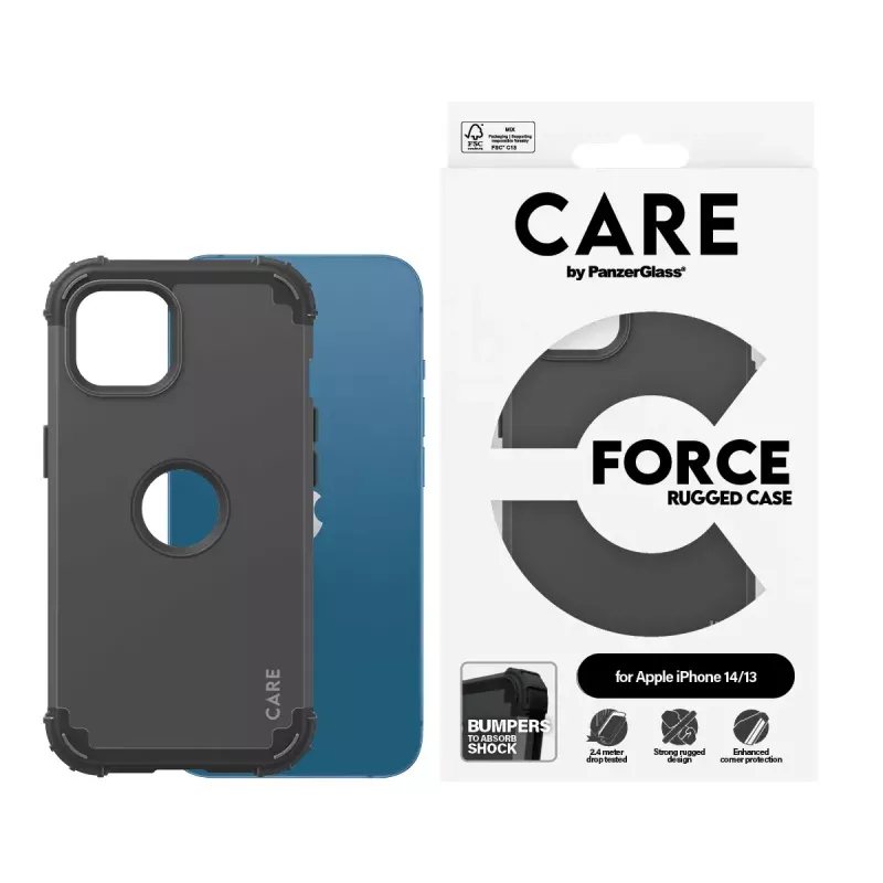 Cover PanzerGlass CARE by Fashionable Case Black FORCE iPhone 14 13