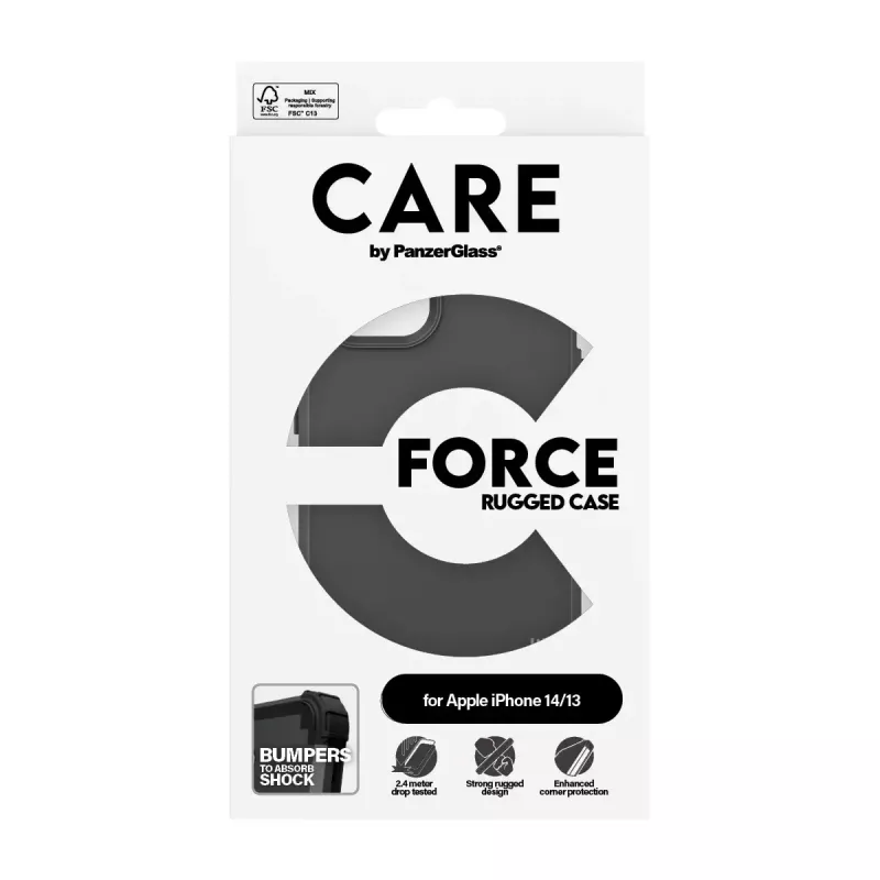 Cover PanzerGlass CARE by Fashionable Case Black FORCE iPhone 14 13