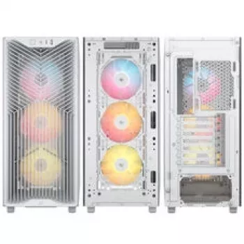 Corsair 3200D RS ARGB PC-Enclosure, Midi-Tower, ATX, Tempered Glass - White