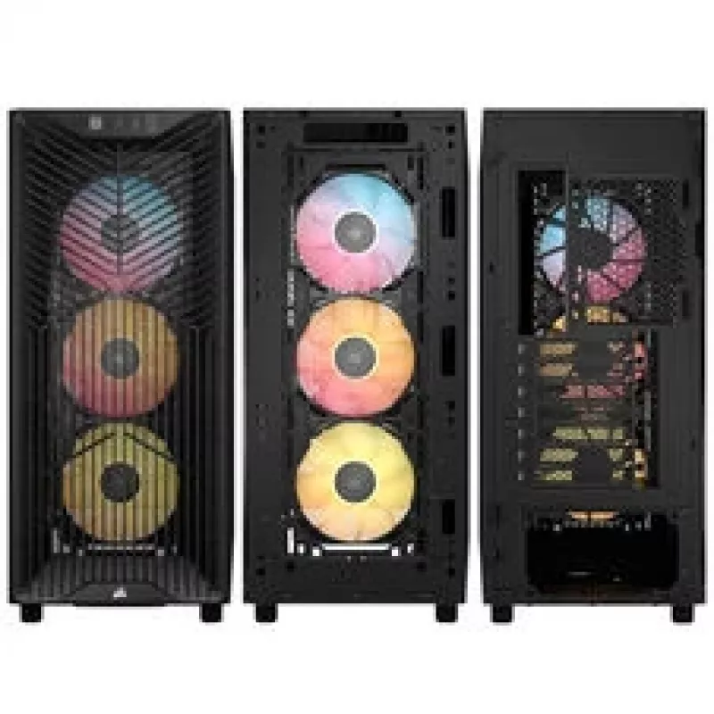 Corsair 3200D RS ARGB PC-Enclosure, Midi-Tower, ATX, Tempered Glass - Grey