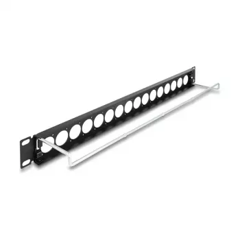 Patch Panel DeLOCK 19 inch D-Type 16 Port 1U Black Model 67058