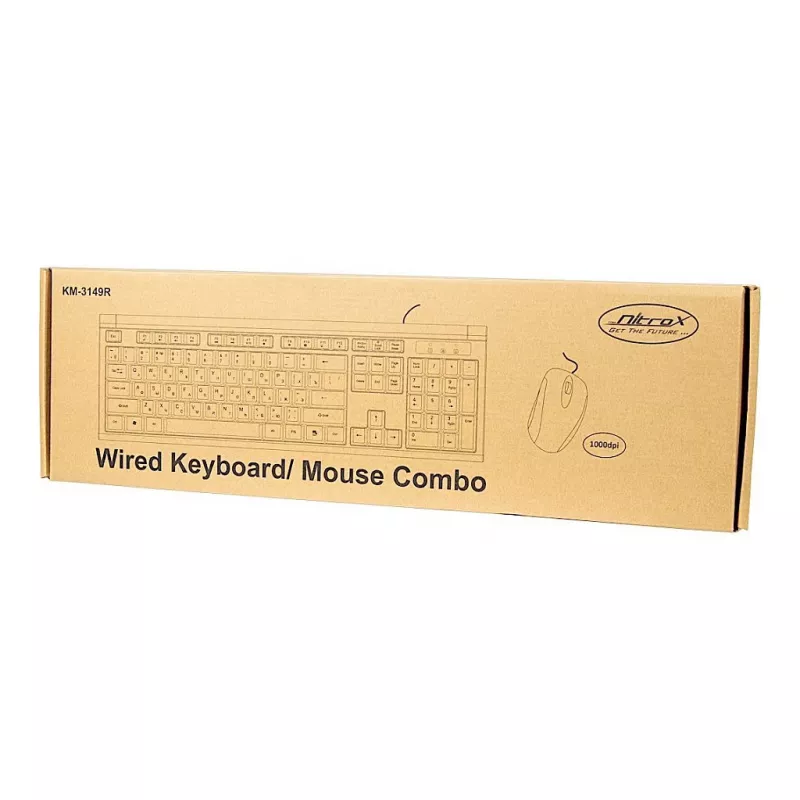 Keyboard Inter-Tech KM-3149R Mouse included Home USB QWERTY