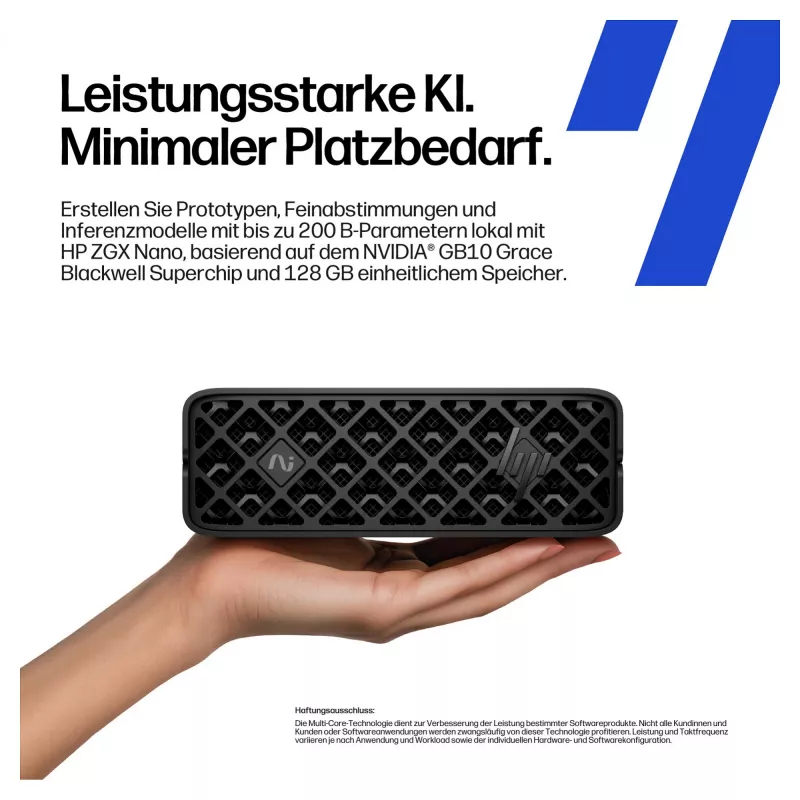 HP ZGX NANO G1n AI Mini GB10 with Nvidia Blackwell, 128GB RAM, 2TB SSD, DGX WLAN