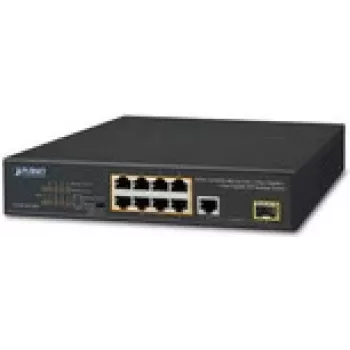 Unmanaged Gigabit PoE Network Switch PLANET FGSD-1011HP — 9 x RJ-45 (10/100/1000), 1U rackmount, Blue
