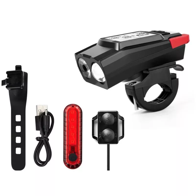 Extralink Bicycle Light Set with Speedometer + Rear Light