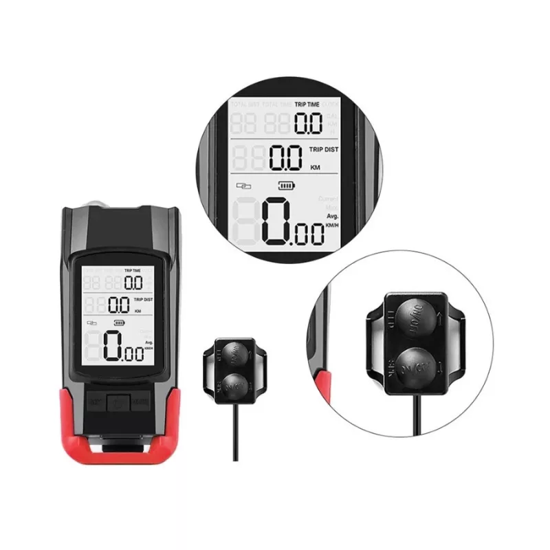 Extralink Bicycle Light Set with Speedometer + Rear Light