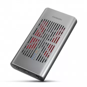 External enclosure AXAGON EEM2-20GD USB-C 20 Gbps for two M.2 NVMe SSDs with hardware cloning