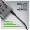 External enclosure AXAGON EEM2-20GD USB-C 20 Gbps for two M.2 NVMe SSDs with hardware cloning