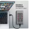 External enclosure AXAGON EEM2-20GD USB-C 20 Gbps for two M.2 NVMe SSDs with hardware cloning