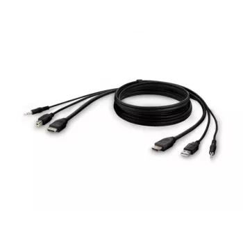 KVM cable Belkin F1DN1CCBL — HDMI to USB A/B with audio, USB keyboard/mouse ports, 3 m