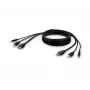 KVM cable Belkin F1DN1CCBL — HDMI to USB A/B with audio, USB keyboard/mouse ports, 3 m