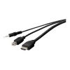 KVM cable Belkin F1DN1CCBL — HDMI to USB A/B with audio, USB keyboard/mouse ports, 3 m