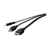 KVM cable Belkin F1DN1CCBL — HDMI to USB A/B with audio, USB keyboard/mouse ports, 3 m
