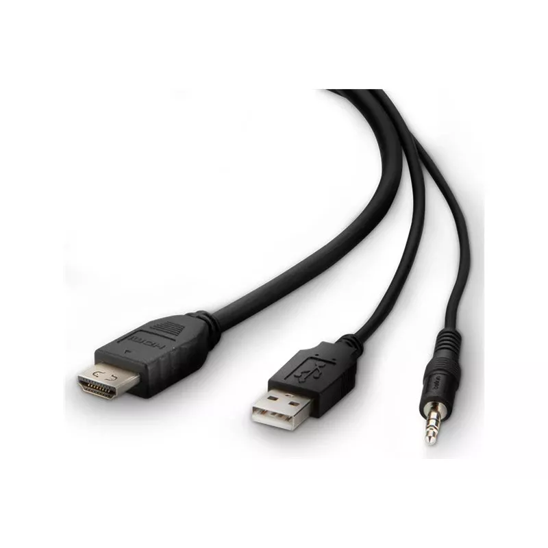 KVM cable Belkin F1DN1CCBL — HDMI to USB A/B with audio, USB keyboard/mouse ports, 3 m