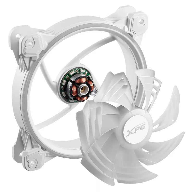 XPG HURRICANE 120 ARGB PWM White, Fan, 12 cm, 600 RPM, 2000 RPM, White