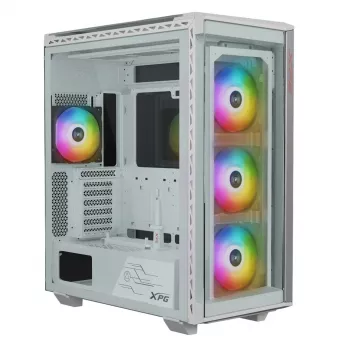 XPG BATTLECRUISER II ST Mid-Tower White, Midi Tower, PC, White, ATX, EATX, micro ATX, Mini-ITX, Stainless steel, Gaming