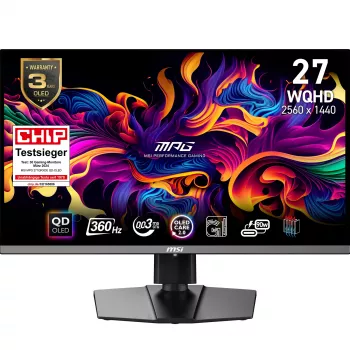 MSI MPG 271QRXDE QD-OLED computer monitor 67.3 cm (26.5 inch) 2560 x 1440 pixels Wide Quad HD Black