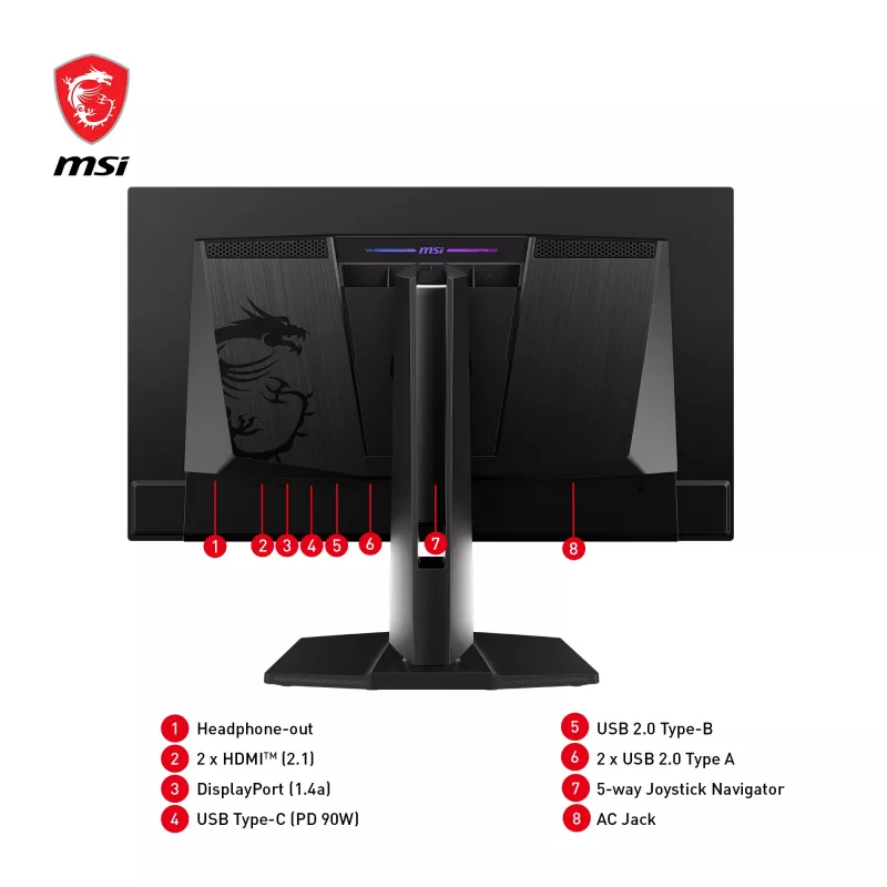 MSI MPG 271QRXDE QD-OLED computer monitor 67.3 cm (26.5 inch) 2560 x 1440 pixels Wide Quad HD Black