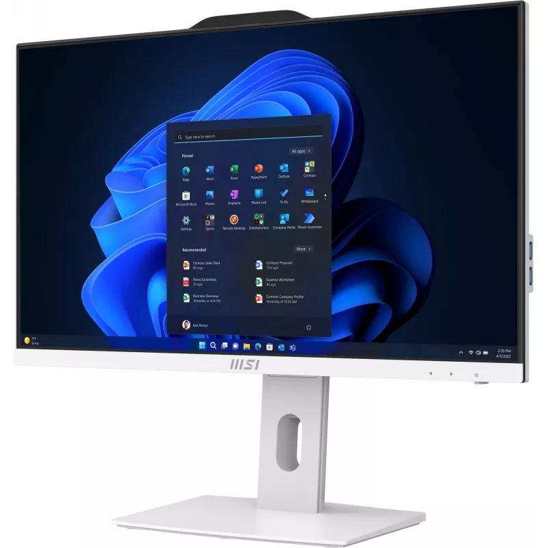 All-in-One PC MSI Pro AP242P 14M-691EU — 23.8 inch FHD IPS, Intel Core i5-14400, 16GB DDR5, 512GB SSD, Windows 11 Pro, Wi‑Fi 6E, White