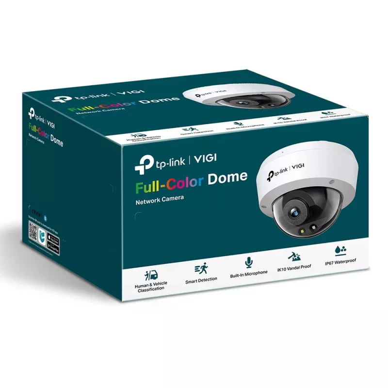 TP-Link VIGI 5MP Full-Color Dome Network Camera, IP security camera, Indoor & outdoor, Wired, 120 dB, CE, NTRA, VCCI, KC, BSMI, FCC, IC, Ceiling
