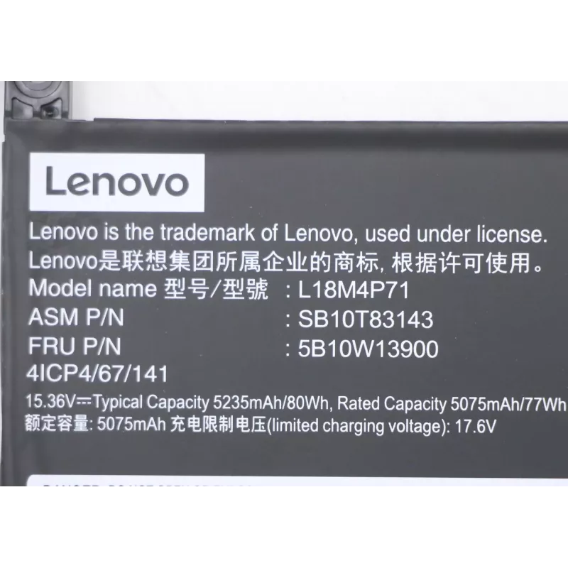 Lenovo 5B10W13900 laptop spare part Battery