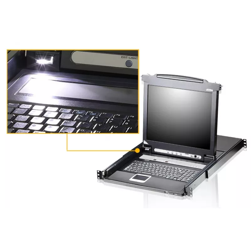 ATEN CL5708N rack console 48.3 cm (19 inch) Black 1U