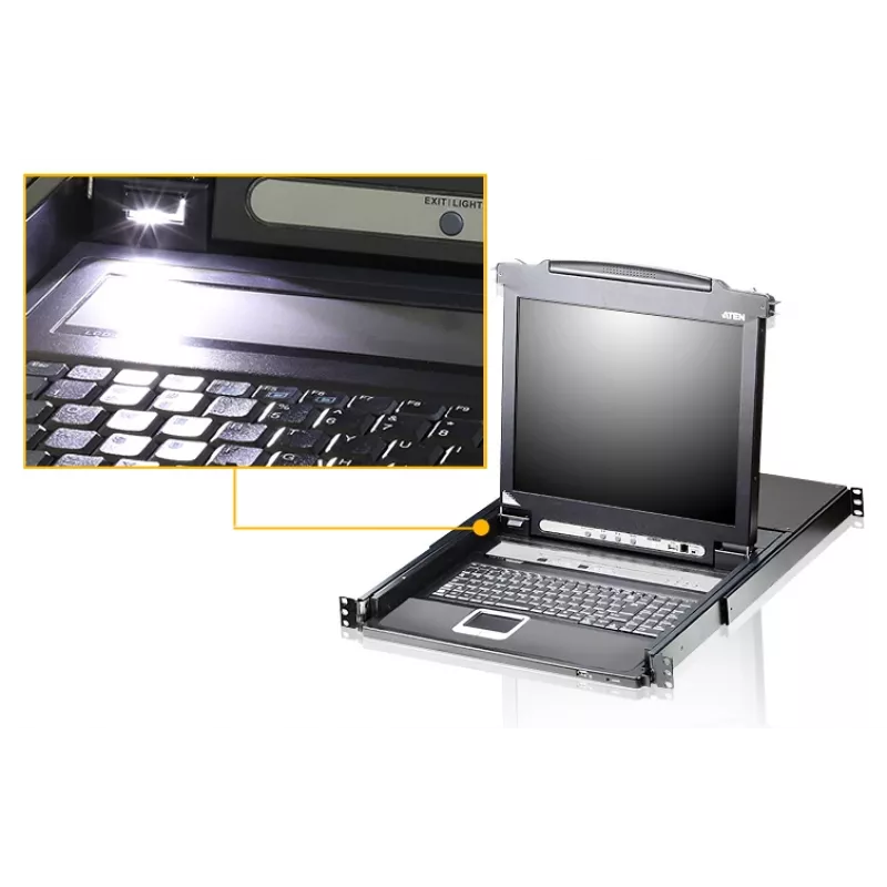 ATEN CL5716M-ATA-2XK06SG rack console 43.2 cm (17 inch) Black 1U