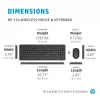 Wireless keyboard and mouse combo HP 330 — full-size keyboard, RF wireless, black, mouse included