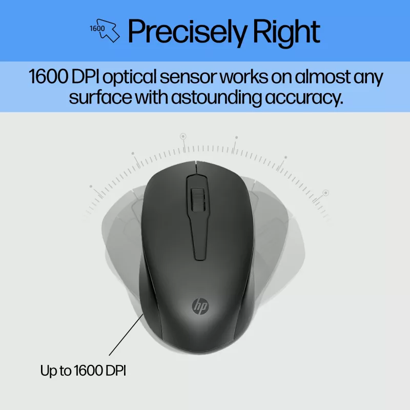 Wireless keyboard and mouse combo HP 330 — full-size keyboard, RF wireless, black, mouse included