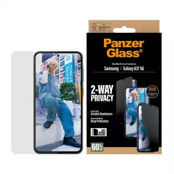 Screen protector PanzerGlass Privacy for Samsung Galaxy A37 Ultra-WideFit PG90806, privacy filter