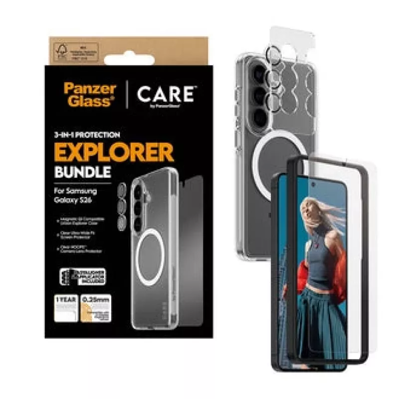 Screen protector PanzerGlass CARE 3-in-1 for Samsung Galaxy S (2026) – PanzerGlass