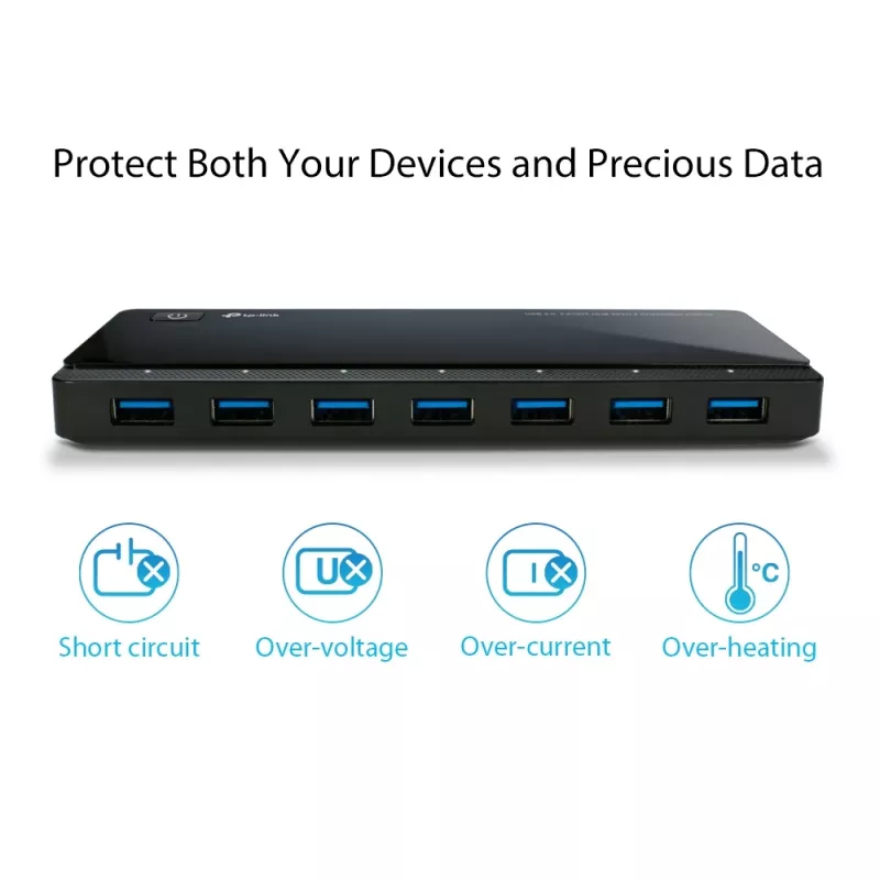 TP-Link UH720 USB 3.2 Gen 1 (3.1 Gen 1) Micro-B 5000 Mbit/s Black