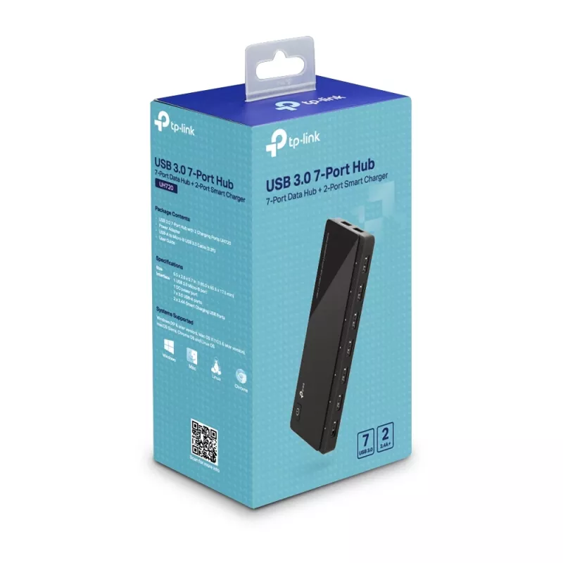 TP-Link UH720 USB 3.2 Gen 1 (3.1 Gen 1) Micro-B 5000 Mbit/s Black