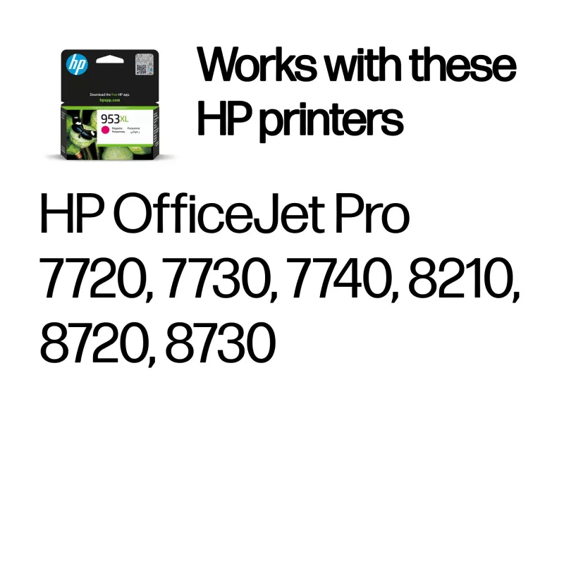 HP 953XL High Yield Magenta Original Ink Cartridge, Magenta, 1 pc(s), 1450 pages