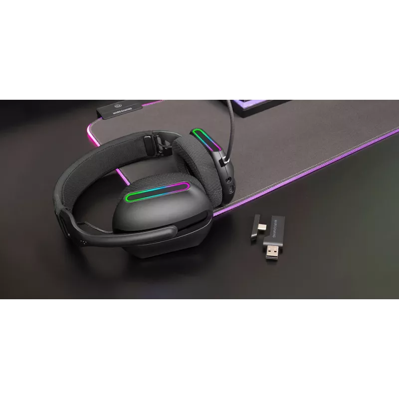 Mars Gaming MHW-PRO Headset Wired & Wireless Head-band USB Type-C Bluetooth Black