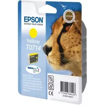 Epson Cheetah Singlepack Yellow T0714 DURABrite Ultra Ink