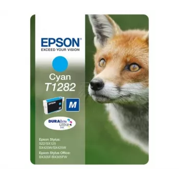 Epson Fox Singlepack Cyan T1282 DURABrite Ultra Ink, Cyan, 1 pc(s)