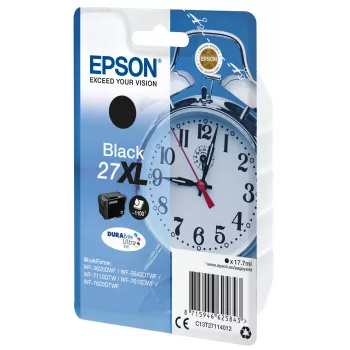 Epson Alarm clock Singlepack Black 27XL DURABrite Ultra Ink, High (XL) Yield, Black, Pigment-based ink, 17.7 ml, 1 pc(s), 1100 pages