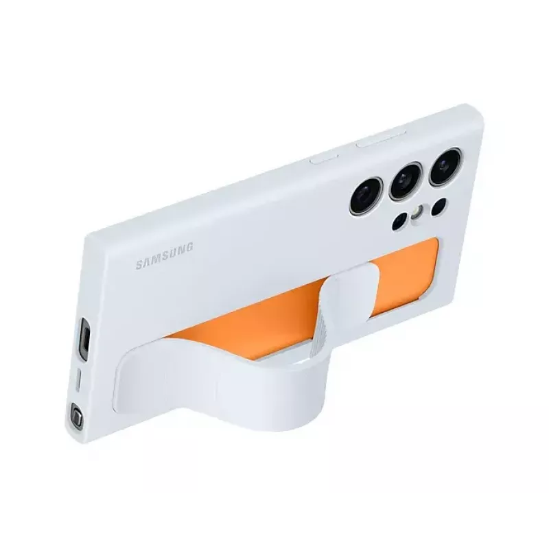 Standing Grip Silicone Case for Samsung Galaxy S24 Ultra – Light Blue, fits 6.8 inch