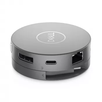 DELL Pro 7-in-1 USB-C Travel Hub - DA310, Wired, USB 3.2 Gen 2 (3.1 Gen 2) Type-C, 10,100,1000 Mbit/s, Silver, 3840 x 2160 pixels, 1920 x 1080 pixels