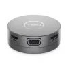 DELL Pro 7-in-1 USB-C Travel Hub - DA310, Wired, USB 3.2 Gen 2 (3.1 Gen 2) Type-C, 10,100,1000 Mbit/s, Silver, 3840 x 2160 pixels, 1920 x 1080 pixels