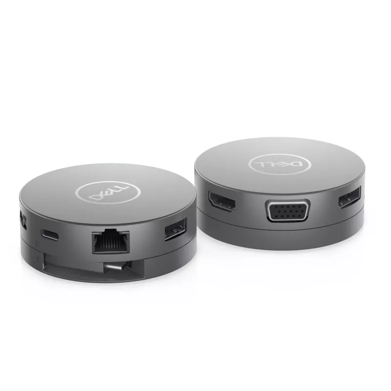 DELL Pro 7-in-1 USB-C Travel Hub - DA310, Wired, USB 3.2 Gen 2 (3.1 Gen 2) Type-C, 10,100,1000 Mbit/s, Silver, 3840 x 2160 pixels, 1920 x 1080 pixels