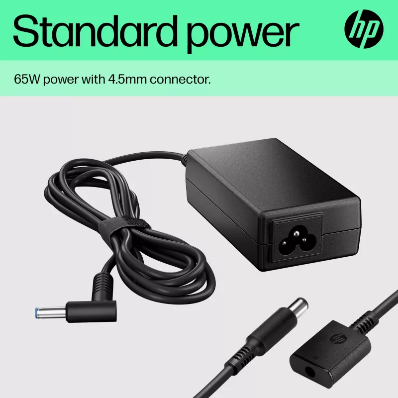 HP 65W Smart AC Adapter, Compatible with HP ProBook 440 G6 Notebook PC; HP ProBook 450 G6 Notebook PC; HP ProBook x360 11..., Business, 5 - 35 °C, -20 - 85 °C, CCC, CE, BSMI, 47 mm