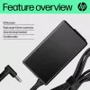 HP 65W Smart AC Adapter, Compatible with HP ProBook 440 G6 Notebook PC; HP ProBook 450 G6 Notebook PC; HP ProBook x360 11..., Business, 5 - 35 °C, -20 - 85 °C, CCC, CE, BSMI, 47 mm